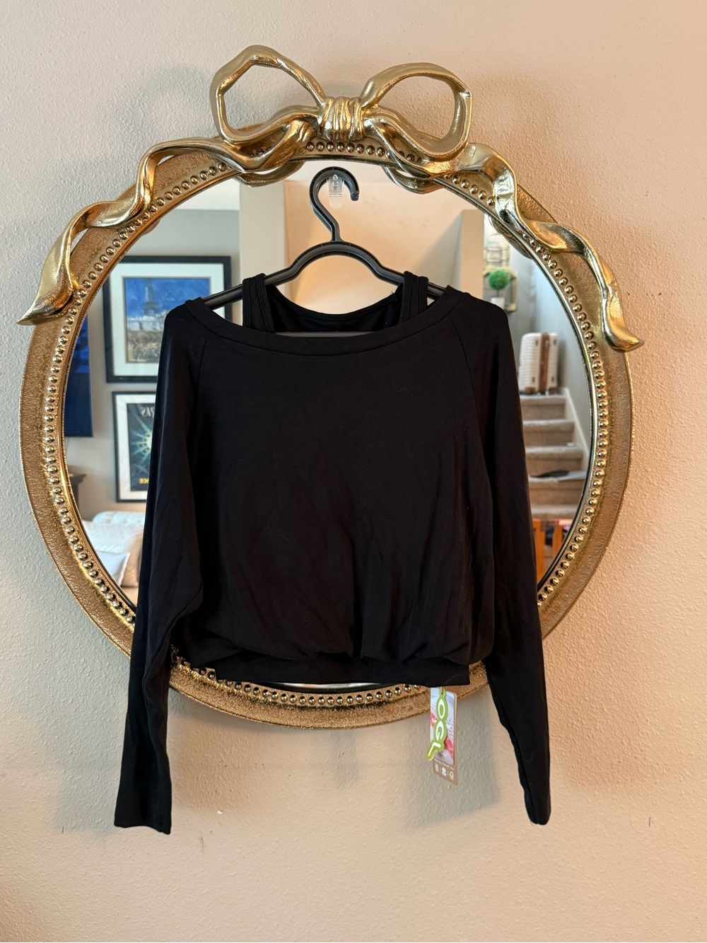 OGL LiteWarm Multi-Wear Layering Bra Top BLACK